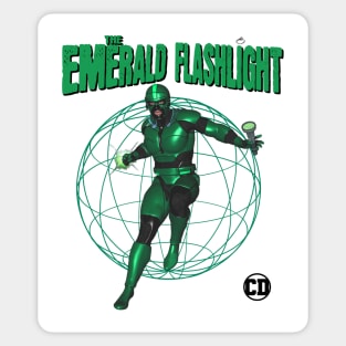 The Emerald Flashlight Hero (off brand) Parody Hero Sticker